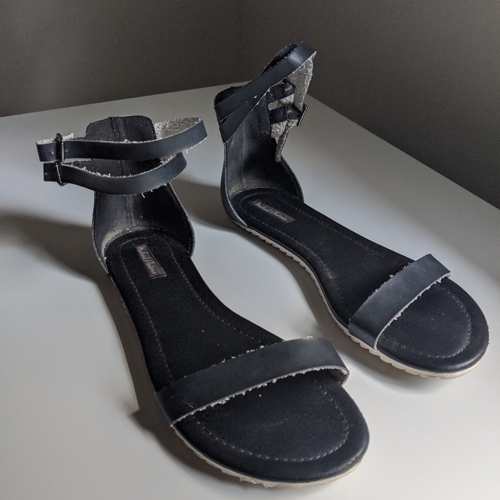 Michael Antonio Strappy Flat Sandals Faux Leather